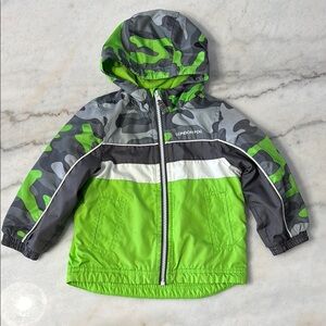 Boys London Fog Green and Gray Camo Jacket size 24mo